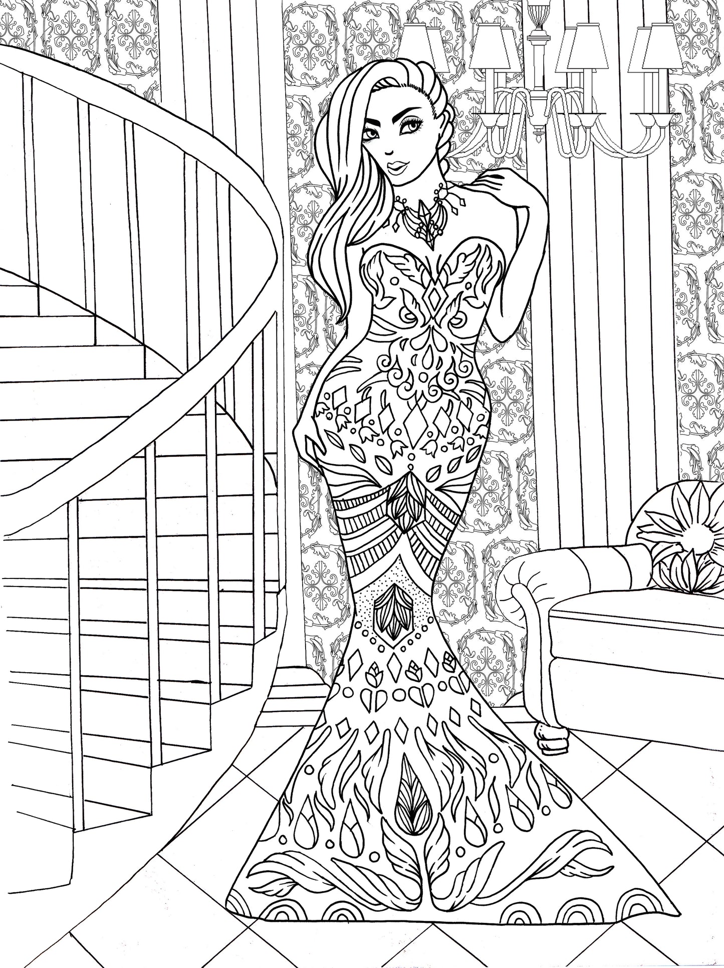 The Dress Goddess 1st Edition (Coloring Book)